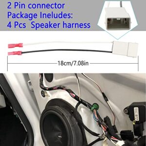 Speaker Connector Speaker Wire Harness Replace 72-7800 Compatible with Honda Civic Cr-v Ridgeline Accord Element Acura Integra TSX RSX CL ILX MDX RL TL Door Speaker Harness Adapter 4 Pack