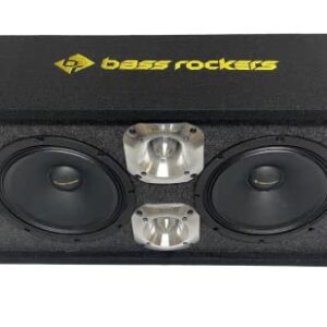 Bass Rockers 8" Loaded chuchera Chero Box with 8" Midrange Midbass Speakers and 4" Chrome High Performance Tweeters 1200W for Car Home UTV, ATV, Camper, DJ, Pro Audio Use