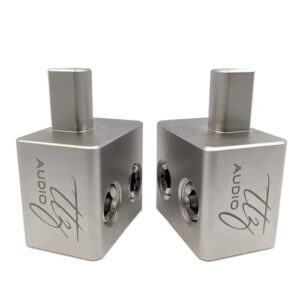 TTZ Audio Dual 1/0 Gauge to 1/0 Gauge Amp Input Reducers (Pair) for Easy Car Audio Amplifier Competition Amp Installation