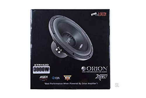 Orion XTR152D 15" Subwoofer 2 OHMS 3000 Watts Max Music Power Dual Voice Coil Car Audio Car Stereo Woofer