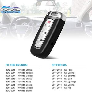 VOFONO 4 Buttons Keyless Entry Remote Flip Key Fob Compatible with Sonata 2011-2015/ Elantra 2011-2013/ Genesis 2009-2014/ Veloster 2011-2017 Replacement for Kia Optima 2010-2013 （SY5HMFNA04）