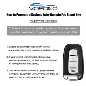 VOFONO 4 Buttons Keyless Entry Remote Flip Key Fob Compatible with Sonata 2011-2015/ Elantra 2011-2013/ Genesis 2009-2014/ Veloster 2011-2017 Replacement for Kia Optima 2010-2013 （SY5HMFNA04）