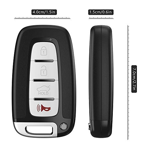 VOFONO 4 Buttons Keyless Entry Remote Flip Key Fob Compatible with Sonata 2011-2015/ Elantra 2011-2013/ Genesis 2009-2014/ Veloster 2011-2017 Replacement for Kia Optima 2010-2013 （SY5HMFNA04）