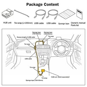 TK78-66-9U0C CarPlay Android Auto Retrofit Kit Fits for Mazda 2 3 6 CX-5 CX-3 MX-5 2014-2020 Year Miata Interface Port Aux Console 00008FZ34 Dual USB Interface Module