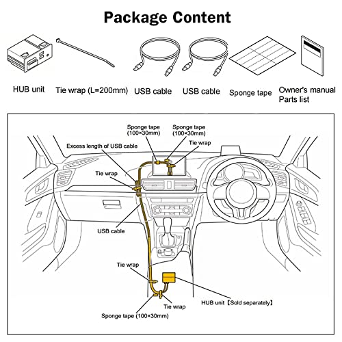 TK78-66-9U0C CarPlay Android Auto Retrofit Kit Fits for Mazda 2 3 6 CX-5 CX-3 MX-5 2014-2020 Year Miata Interface Port Aux Console 00008FZ34 Dual USB Interface Module