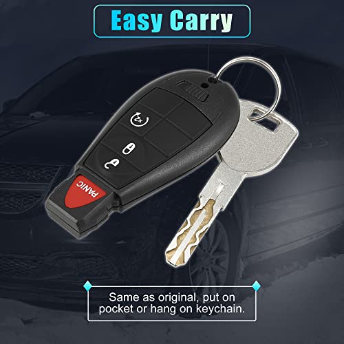 X AUTOHAUX Keyless Entry Remote Car Key Fob M3N5WY783X 433Mhz for Dodge Grand Caravan Charger Durango for Ram 4 Button with Door Key Replacement