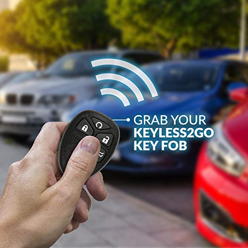 Keyless2Go Replacement for Keyless Entry Car Key Vehicles That Use 6 Button 15913427 OUC60270 Remote, Self-Programming - 2 Pack