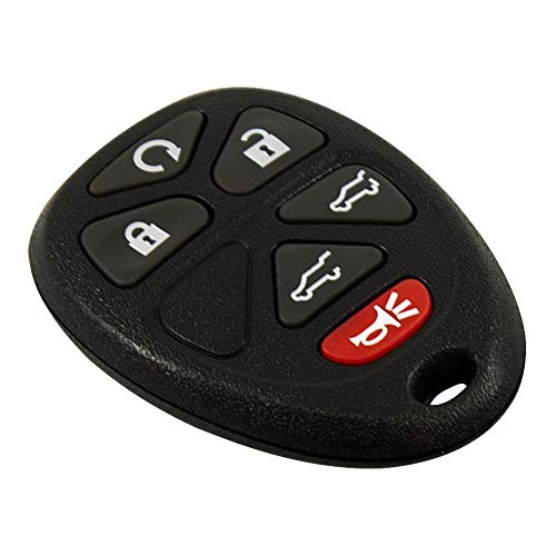 Keyless2Go Replacement for Keyless Entry Car Key Vehicles That Use 6 Button 15913427 OUC60270 Remote, Self-Programming - 2 Pack