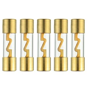 bojack 60a gold plated glass car audio agu fuse for car/auto/marine audio stereo amplifier power protection (pack of 5 pcs)