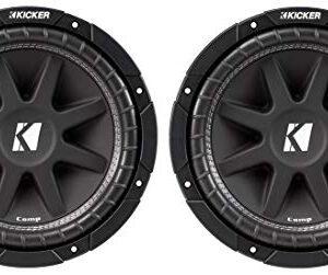 2) Kicker C104 10" 300W Comp 4-Ohm Car Audio Subwoofers Subs C10 Pair | 43C104