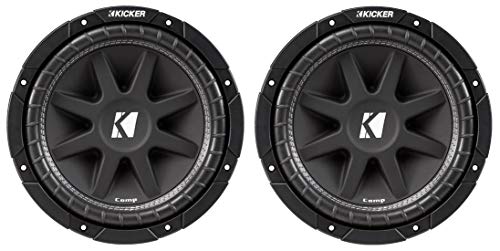 2) Kicker C104 10" 300W Comp 4-Ohm Car Audio Subwoofers Subs C10 Pair | 43C104