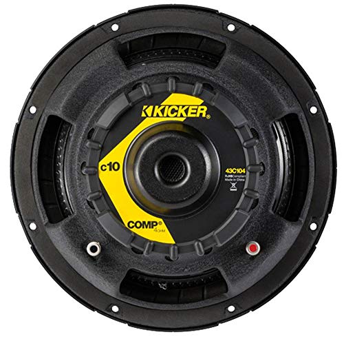 2) Kicker C104 10" 300W Comp 4-Ohm Car Audio Subwoofers Subs C10 Pair | 43C104