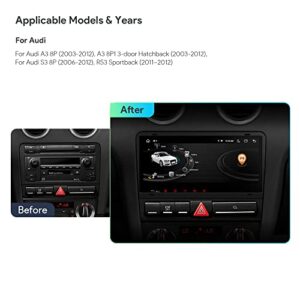 XTRONS Car Stereo for Audi A3 S3 RS3, Android 12 Octa Core 4GB+64GB Car Radio, 8.8 Inch IPS Touch Screen GPS Navigation for Car Bluetooth Head Unit, Built-in DSP Car Play Android Auto Support 4G LTE