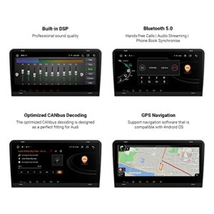 XTRONS Car Stereo for Audi A3 S3 RS3, Android 12 Octa Core 4GB+64GB Car Radio, 8.8 Inch IPS Touch Screen GPS Navigation for Car Bluetooth Head Unit, Built-in DSP Car Play Android Auto Support 4G LTE