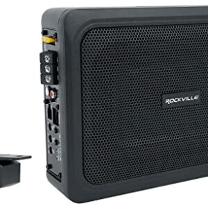 Rockville RW68CA 400w 6x8 Slim Under-Seat Powered Car/Truck Subwoofer+Amp Kit