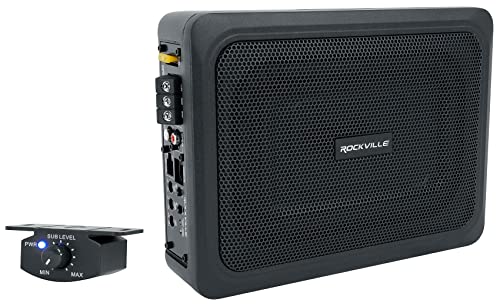 Rockville RW68CA 400w 6x8 Slim Under-Seat Powered Car/Truck Subwoofer+Amp Kit