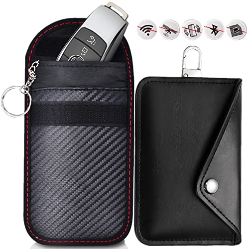 YZHIDIANF 2023 Key Fob Upgrade Triple Protector-2 Pack Faraday Key Bag,Prevent Thieves from Keyless Car Theft, RFID Signal Blocke Pouch Anti-Theft,Hacking,Spying