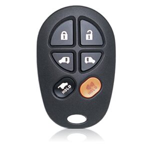 key fob remote replacement fits for toyota sienna 2004 2005 2006 2007 2008 2009 2010 2011 2012 2013 2014 2015 2016 2017 gq43vt20t keyless entry remote control 89742-ae050(pack of 1)