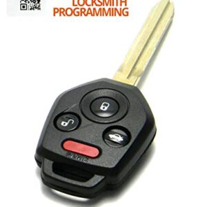 OEM Electronic 4-Button Remote Head Key Fob Compatible With Subaru (FCC ID: CWTWB1U811, P/N: 57497-AL00A, 57497-FJ230)