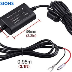 Justech 10ft Hard Wire Kit for Dash Cam with Mini/Micro/Micro2 Fuse 12V-24V to 5V Dash Cam Hardwire Kit