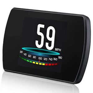 ACECAR Upgrade T800 Universal Car HUD Head Up Display Digital GPS Speedometer with Compass Driving Latitude and Longitude Speedup Test Brake Test Overspeed Alarm HD LCD Display for All Vehicle