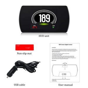 ACECAR Upgrade T800 Universal Car HUD Head Up Display Digital GPS Speedometer with Compass Driving Latitude and Longitude Speedup Test Brake Test Overspeed Alarm HD LCD Display for All Vehicle