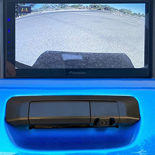 EWAY Tailgate Handle Backup Camera for 2005-2014 Toyota Tacoma Pickup Aftermarket Rear View Reverse Parking Camera with Optional Guideline 26FT Extension Harness