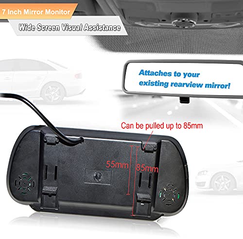 KNRAGHO Brake Light Backup Camera Compatible with Dodge Benz Sprinter W906 /V W Crafter Vans (with Monitor)