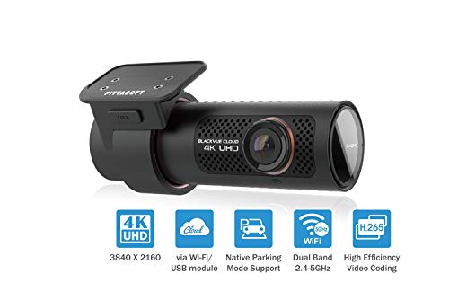 BlackVue DR900X-1CH with 32GB microSD Card | 4K UHD Cloud Dashcam | Built-in Wi-Fi, GPS, Parking Mode Voltage Monitor | LTE via Optional CM100 LTE Module