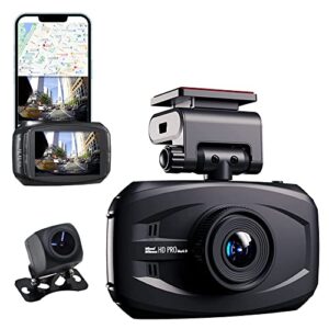 wheelwitness hd pro mark ii dash cam – premium front & rear dash cam – sony starvis – super capacitor – ios android app – 170° super wide lens – night vision dashboard camera – for 12v cars & trucks…