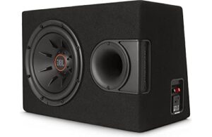 jbl s2-1224ss series ii 1100 watts 12 inch selectable 2 or 4 ohm subwoofer enclosure (renewed), black and silver