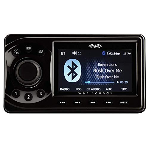 wet sounds WS-MC1: Marine Media System with Full-Color LCD Display, Bluetooth, 4-Zone Control (Renewed)