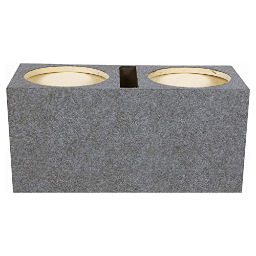 Qpower 2 Hole 15" Vented Woofer Box with 1" MDF face