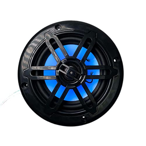 Seismic Audio - SA-525M01B-RGB - Pair of 5.25 Inch 100 Watt 2-Way Waterproof Boat/Marine Speakers with RGB Lights