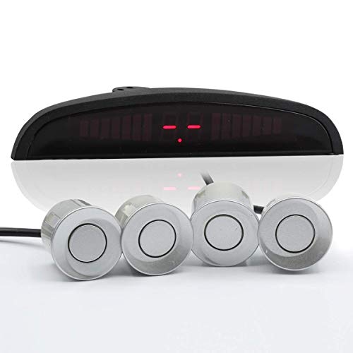 4 Parking Car Parking Sensor Kit LED Display View Reverse Backup Radar System Backup Sensor Reversing Sensors Universal Auto Radar Detector Sensors Radar Buzzer Beep-Beep Alarm Indicator