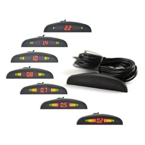 4 Parking Car Parking Sensor Kit LED Display View Reverse Backup Radar System Backup Sensor Reversing Sensors Universal Auto Radar Detector Sensors Radar Buzzer Beep-Beep Alarm Indicator