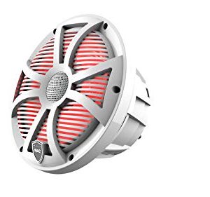 wet sounds | REVO 8-SWW | High Output Component Style 8" Marine Coaxial Speaker with RGB Backlighting and Enclosed White SW Grille