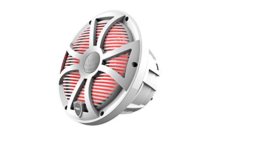 wet sounds | REVO 8-SWW | High Output Component Style 8" Marine Coaxial Speaker with RGB Backlighting and Enclosed White SW Grille