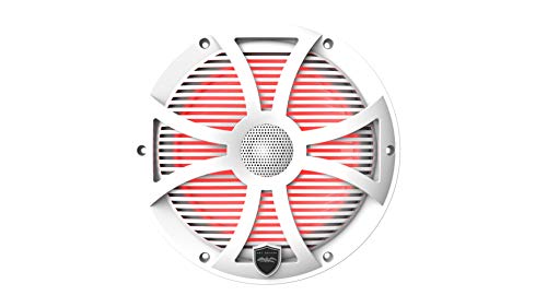 wet sounds | REVO 8-SWW | High Output Component Style 8" Marine Coaxial Speaker with RGB Backlighting and Enclosed White SW Grille