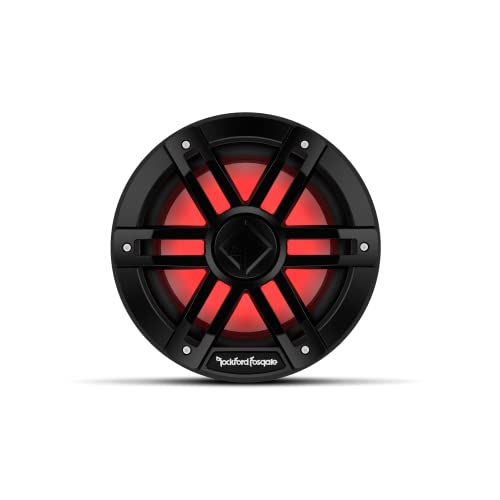 Rockford Fosgate M1D2-8B Color Optix 8" DVC 2-Ohm Multicolor LED Lighted Marine Subwoofer - Black