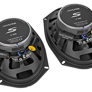(2) Alpine S-S69 6x9 260w 2-Way Car Speakers+(2) S-S65 6.5" 240w Speakers