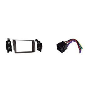 metra 95-7333 double din installation dash kit for select 2009-up hyundai vehicles & scosche hy10b compatible with select 2008-14 hyundai, kia power/speaker connector/wire harness