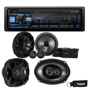 alpine ute-73bt bluetooth receiver (no cd), a pair of 43css654 6.5″ components, and 43csc6934 6×9″ speakers
