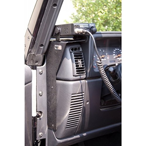 Rugged Ridge 13551.09 Radio Dash Mount Bracket Kit, CB; 97-06 Jeep Wrangler TJ/LJ , Black