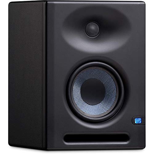 Pair of PreSonus Eris E5 XT 5 inch Powered Studio Monitor 5" Powered Studio Monitor with Woven Composite LF Driver, 1" Silk-Dome HF Driver with Gravity Phone Holder and Pair EMB 1/4 Cable Bundle
