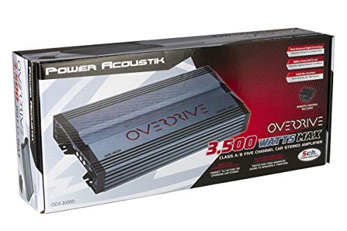 Power Acoustik OD5-3500D Overdrive Series 3,500-Watt Max 5-Channel Class D Amp