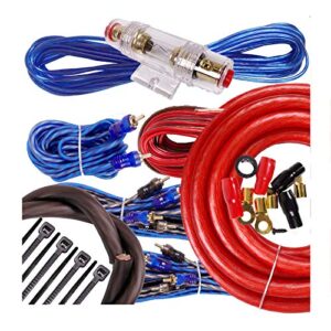 complete 5 channels 2500w gravity 4 gauge amplifier installation wiring kit amp pk1 4 ga red – for installer and diy hobbyist – perfect for car/truck/motorcycle/rv/atv