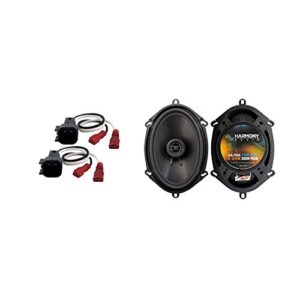 harmony audio compatible with 2001-2012 ford escape ha-r68 new front door replacement 225w speakers and ha-725600 speaker replacement harness
