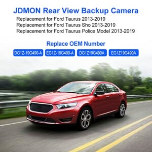 JDMON Backup Camera Compatible with Ford Taurus Sho Police modle 2013 2014 2015 2016 2017 2018 2019 Reverse Rear Park Assist Camera Replaces EG1Z-19G490-A, EG1Z19G490, DG1Z19G490A, DG1Z-19G490-A