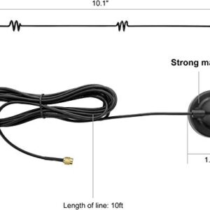 DoHonest Longer/Stronger 7db Power Cable with 13.5ft Extension Cable for Backup Camera and Monitor System-D13